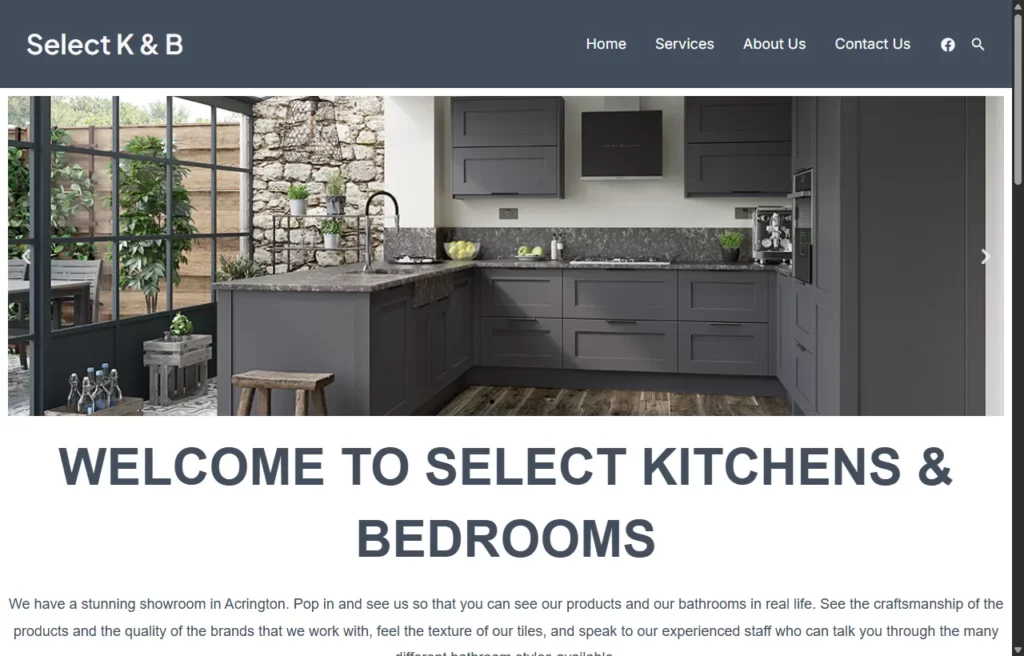 Select K & B homepage preview